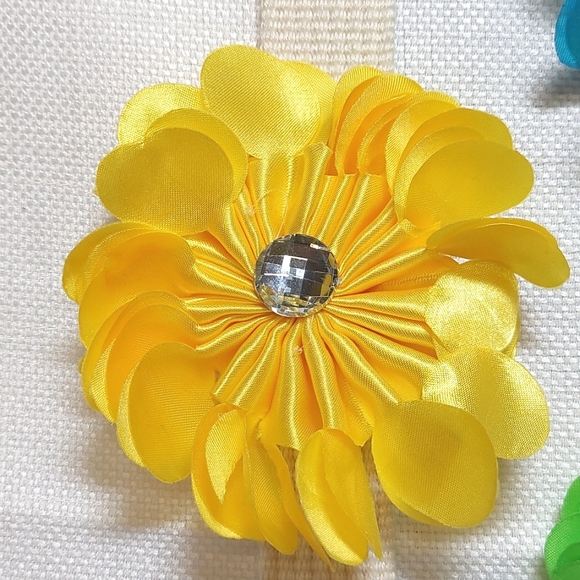 Sateen Flower Hair Clips☆Set of 4 - Picture 4 of 8